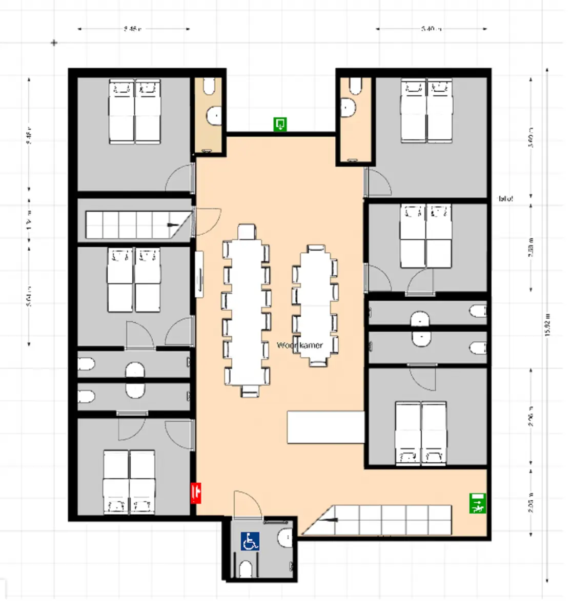 vakantiehuis met 6 slaapkamers